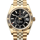 Rolex Sky Dweller Black Dial Yellow Gold Jubilee 336938