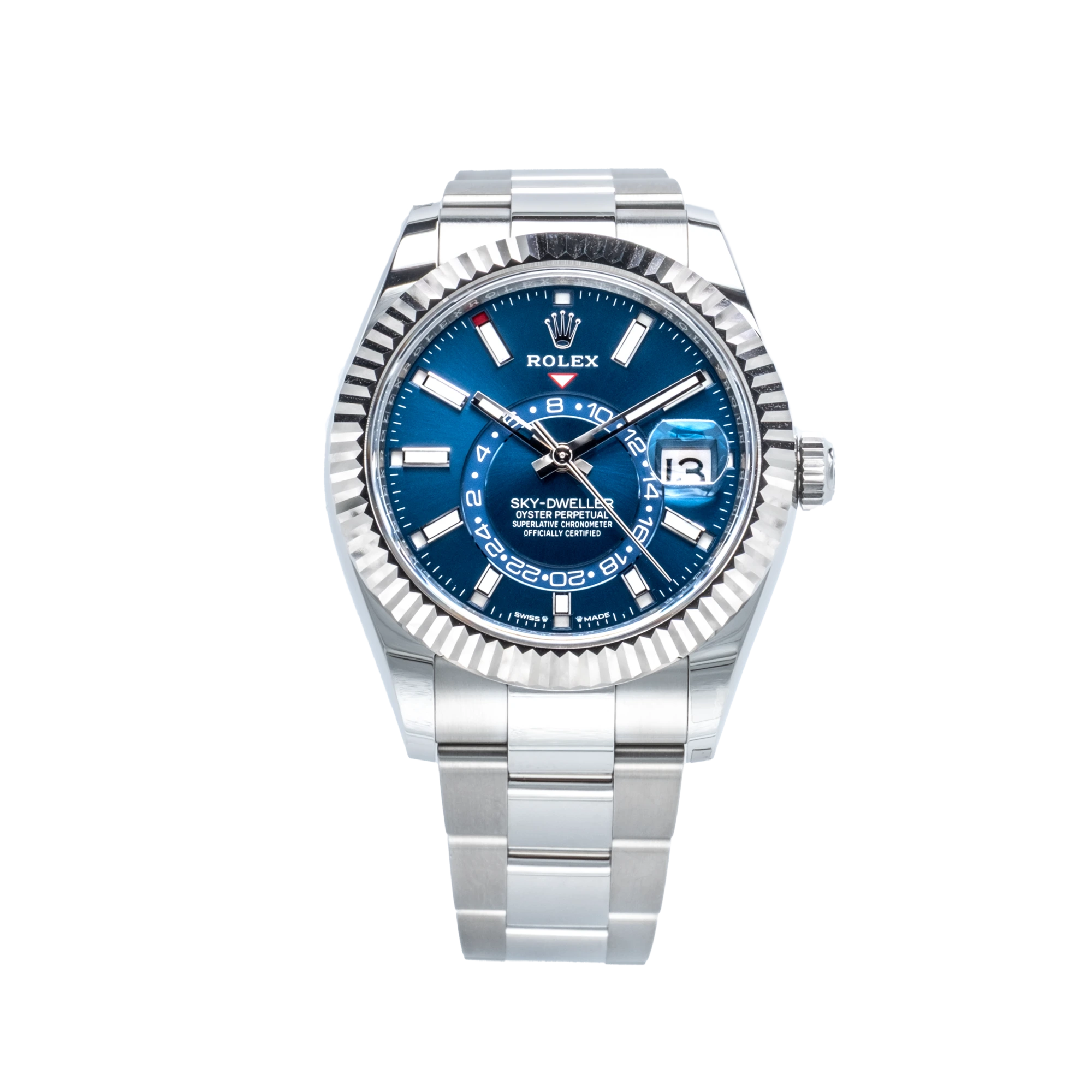 Rolex Sky Dweller Blue Dial Oystersteel and White Gold Oyster 336934 - Front