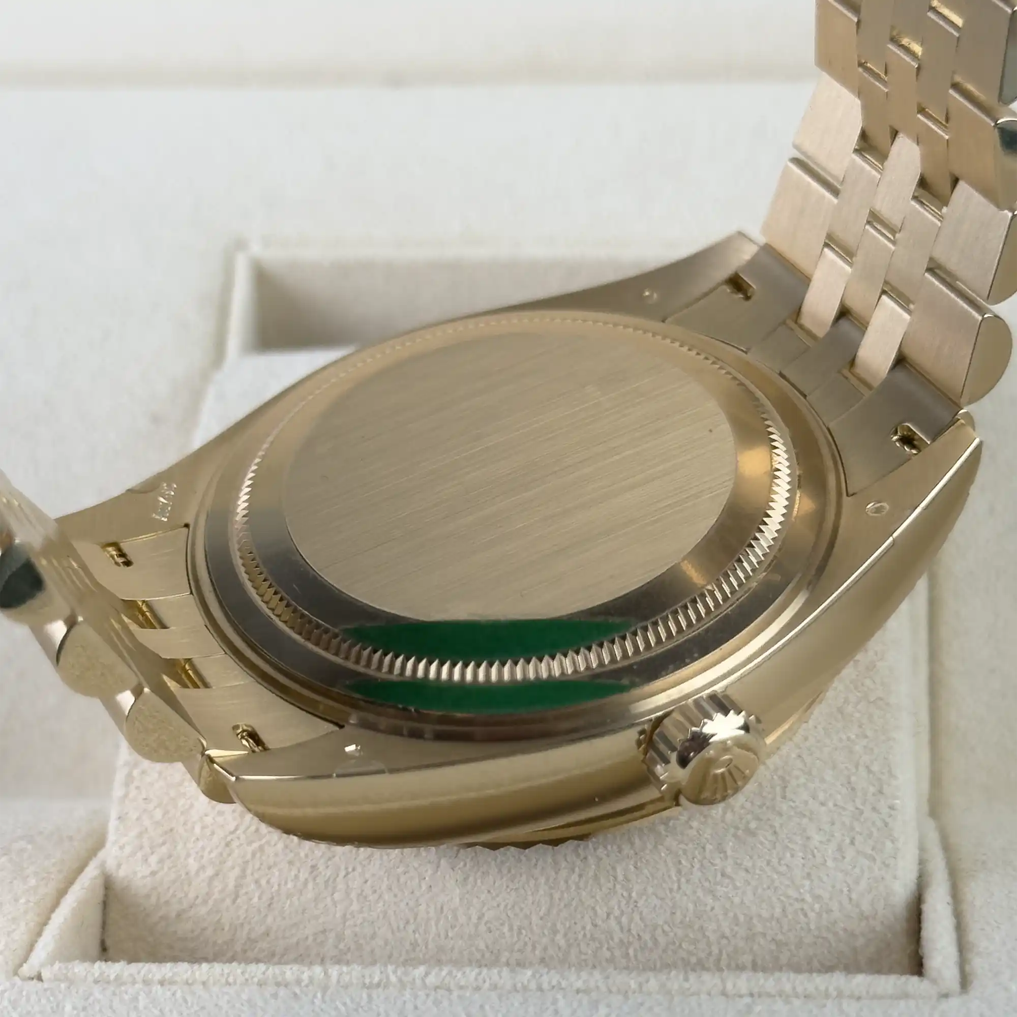 Rolex Sky Dweller Bright Green Dial Yellow Gold Jubilee 336938 - case back