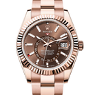 Rolex Sky Dweller Chocolate Dial Rose Gold Oyster 336935