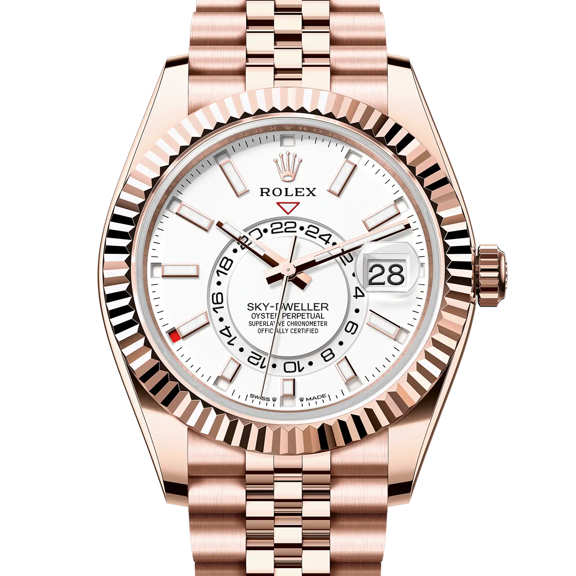 Rolex Sky Dweller White Dial Rose Gold Jubilee 336935