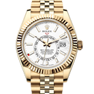Rolex Sky Dweller White Dial Yellow Gold Jubilee 336938