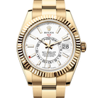 Rolex Sky Dweller White Dial Yellow Gold Oyster 336938
