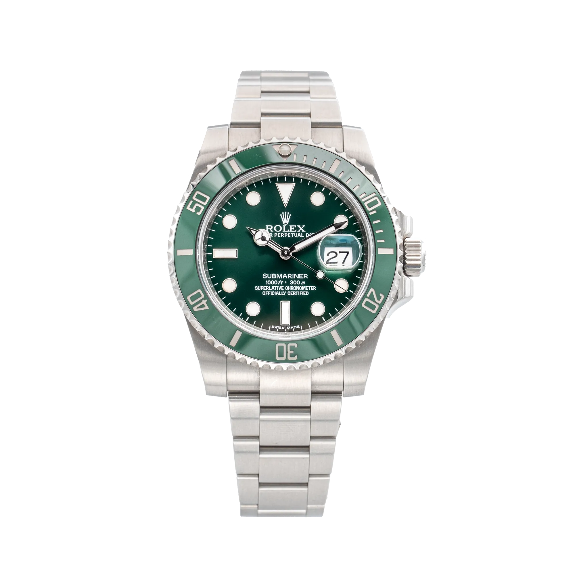 Rolex Submariner Date 'Hulk' 116610LV - Pre-owned - Front