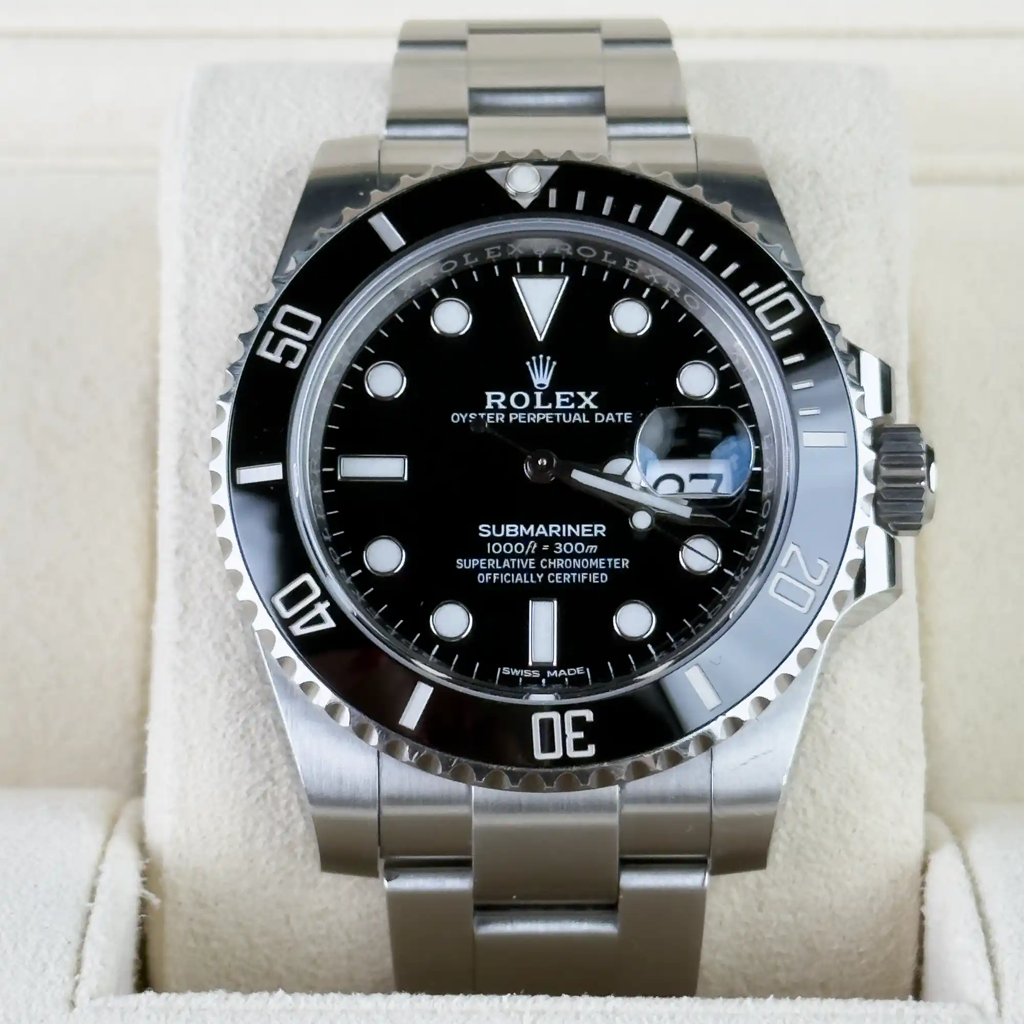 Rolex Submariner Date Stainless Steel Black Dial Black Bezel 116610LN - Pre-owned 2020 - Front