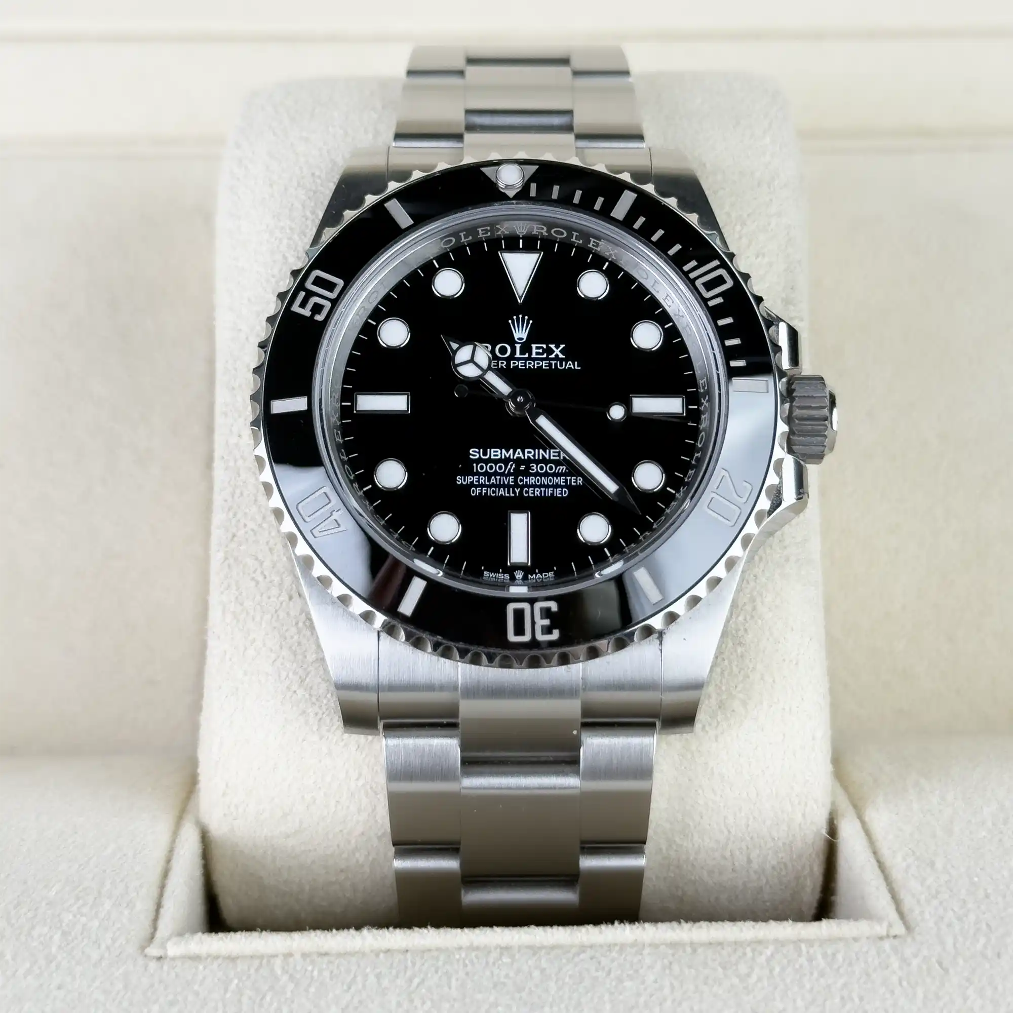 Rolex Submariner No Date Black Dial 124060 - PreOwned - Front