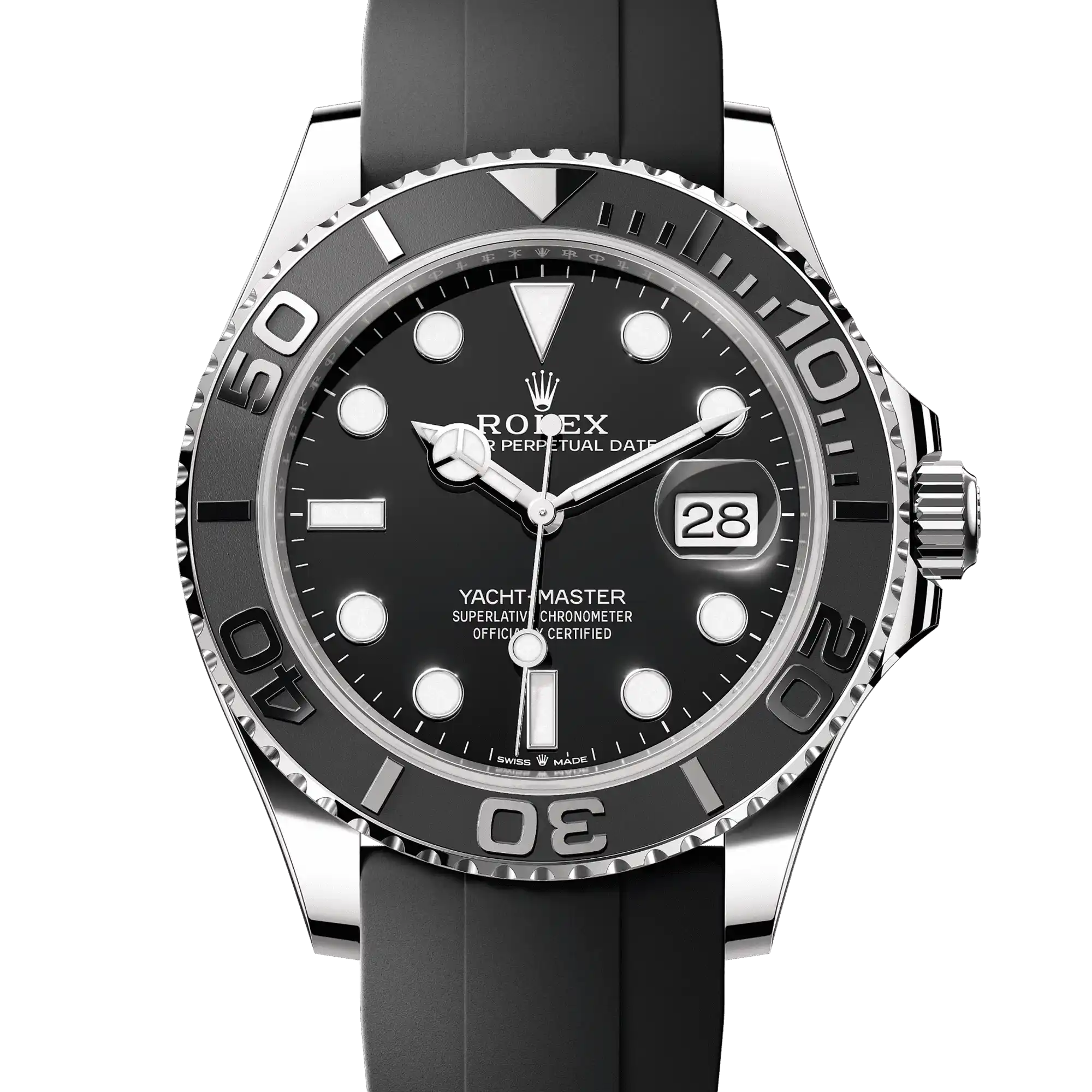 Rolex Yacht-Master 42 Black Dial White Gold Oysterflex 226659