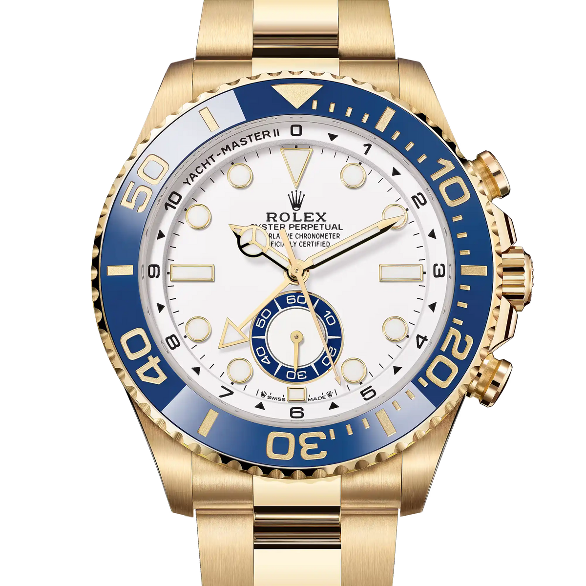 スチーム Rolex Yacht-Master II 44 White Dial Yellow Gold 126688 - 2026 New