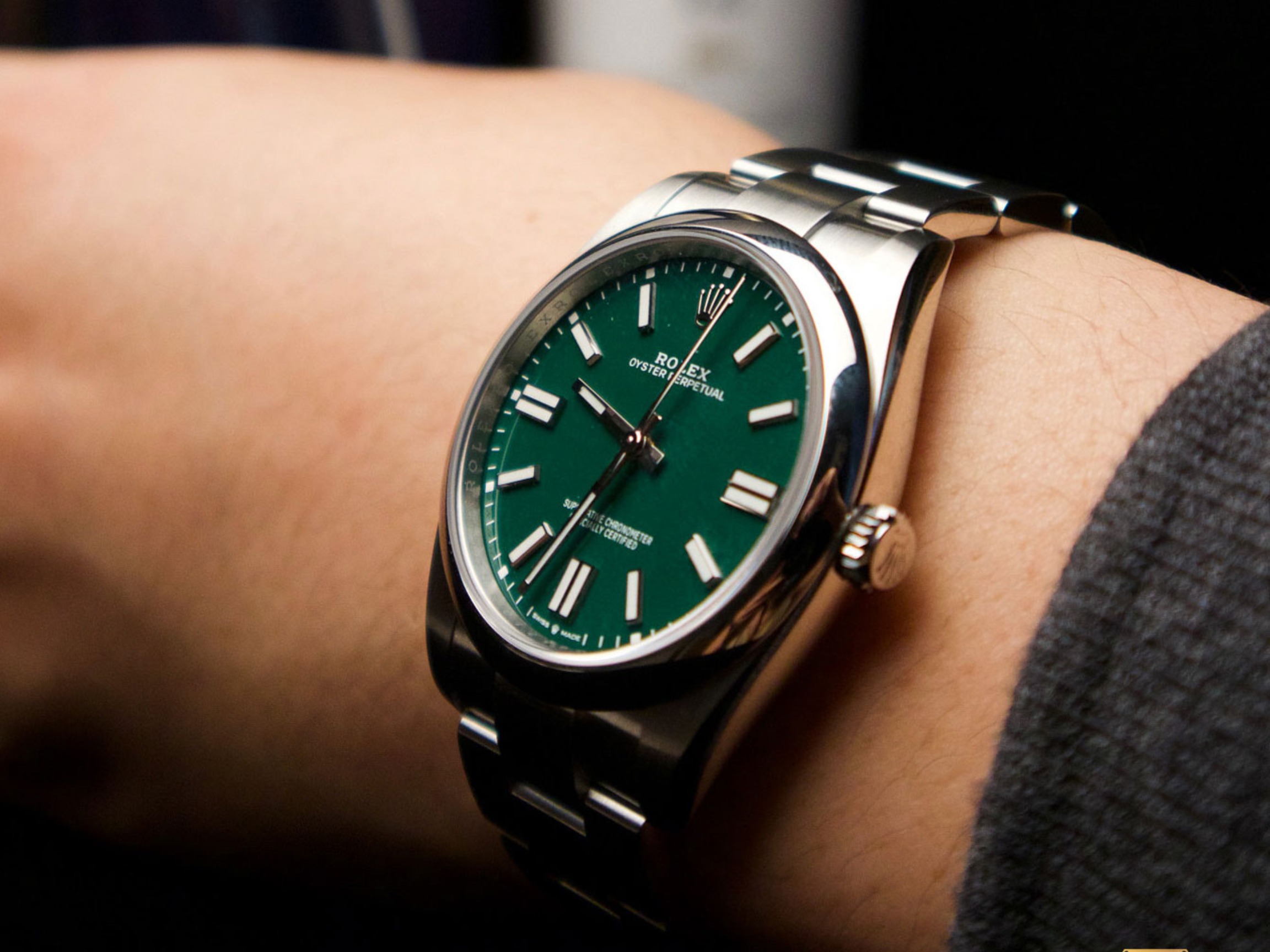 Rolex Oyster Perpetual Green Dial