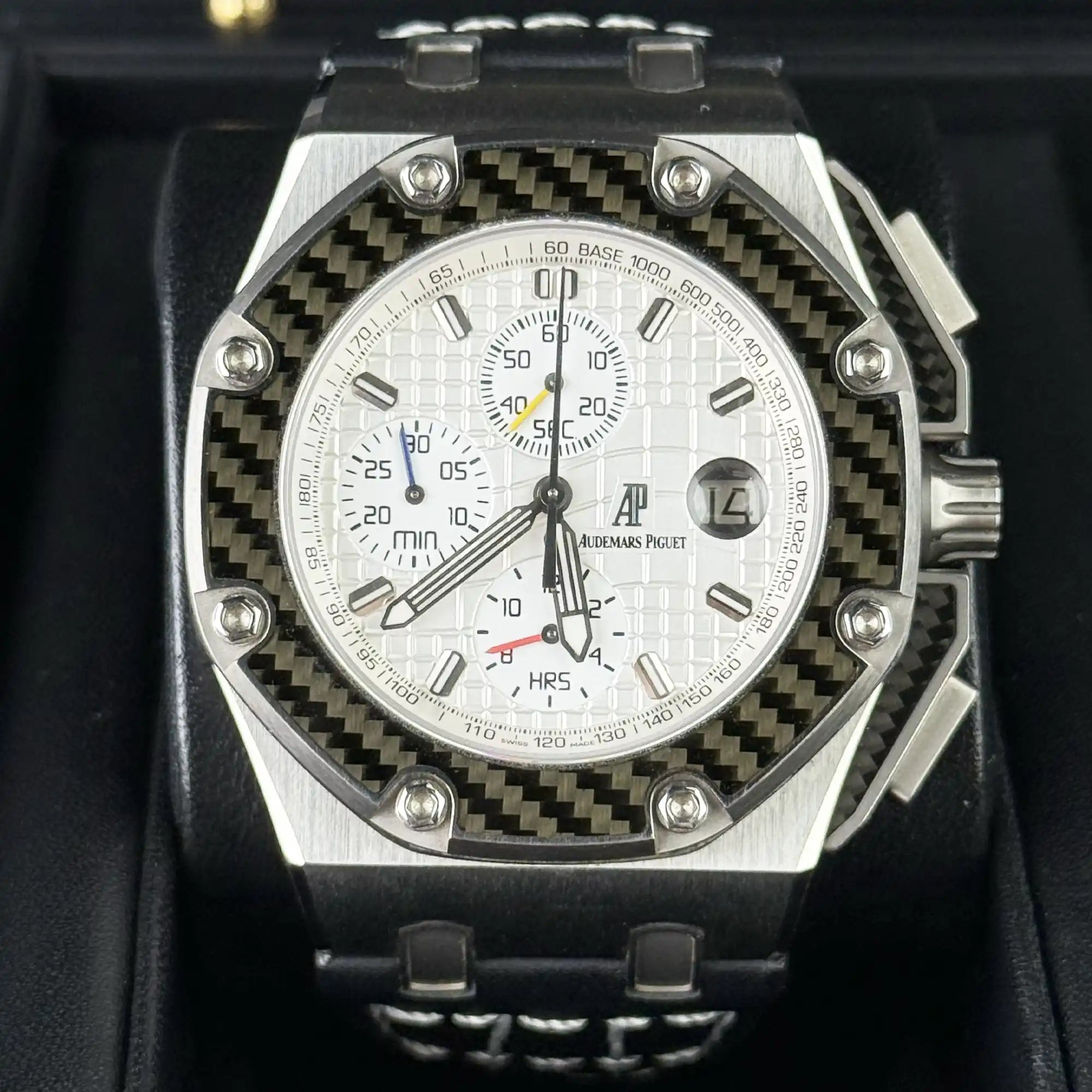 Audemars Piguet Royal Oak Offshore White Dial Titanium 26030IO.OO.D001IN.01 'Juan Pablo Montoya' - 2005 Pre-Owned - Front