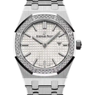 Audemars Piguet Royal Oak Quartz Silver Dial Diamond Bezel 67651ST.ZZ.1261ST.01