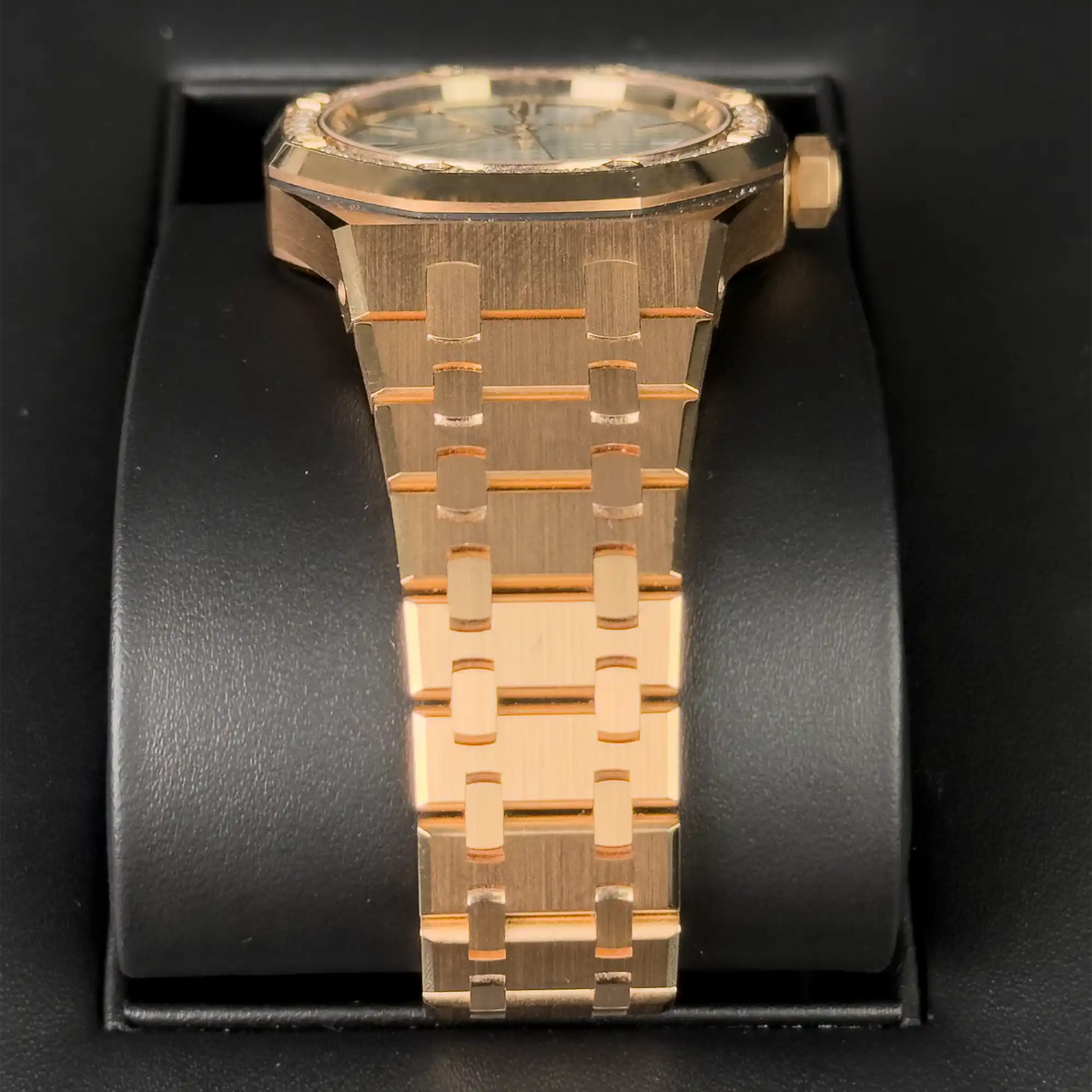 Audemars Piguet Royal Oak Silver Dial Rose Gold Diamond Bezel 15551OR.ZZ.1356OR.04 - 2026 Pre-Owned Mint - Bracelet 1