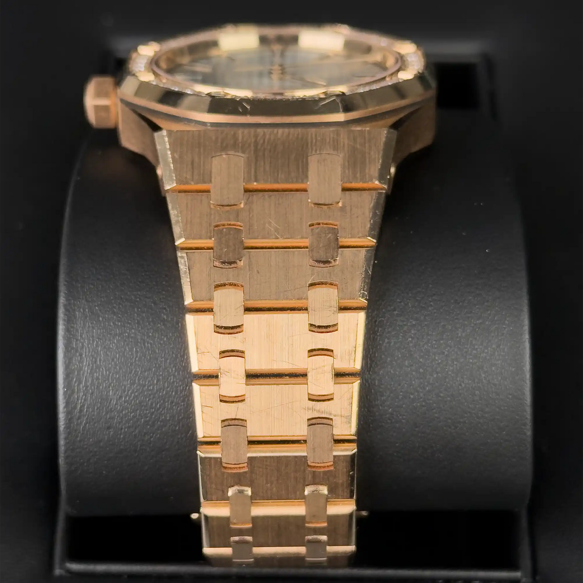 Audemars Piguet Royal Oak Silver Dial Rose Gold Diamond Bezel 15551OR.ZZ.1356OR.04 - 2026 Pre-Owned Mint - Bracelet 2