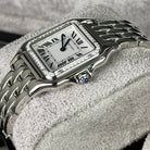 Cartier Panthère de Medium Silvered Dial Diamond Bezel Steel 27mm W4PN0018 - Side 2