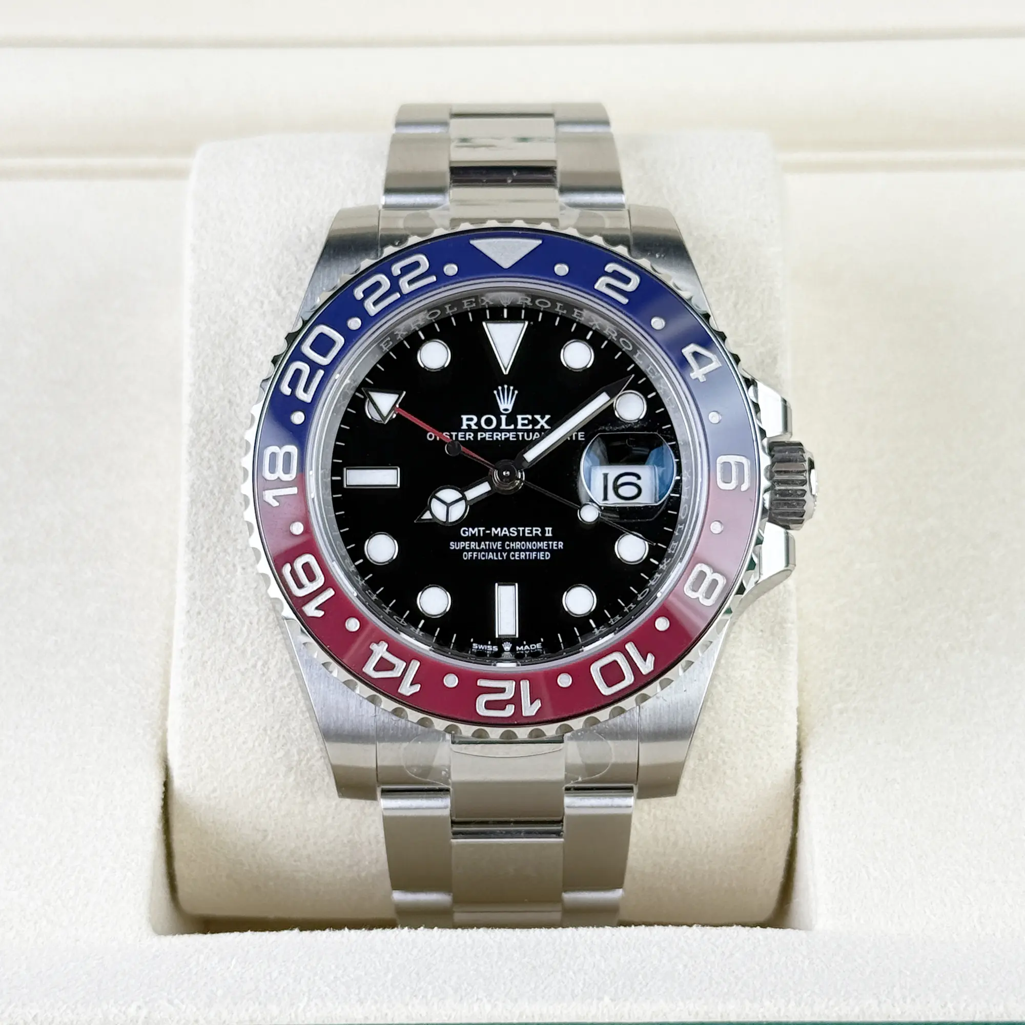 Front - Rolex GMT Master II "Pepsi" Oyster 126710BLRO