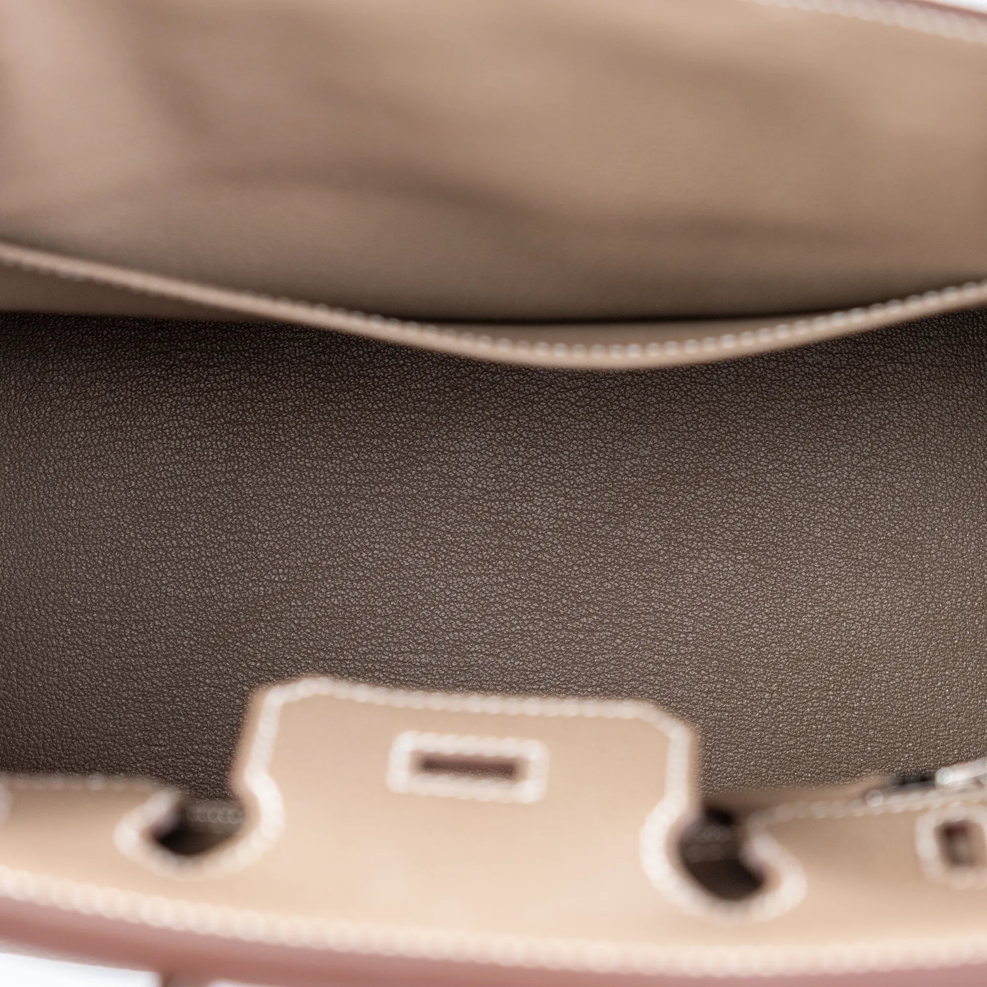Hermes Birkin 25 Etoupe Togo Palladium Hardware - Inside