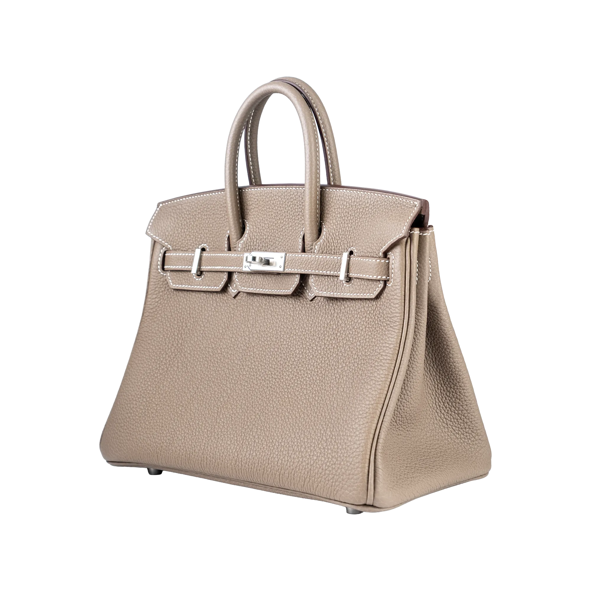 Hermes Birkin 25 Etoupe Togo Palladium Hardware - Side 1