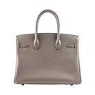 Hermes Birkin 30 Etain Epsom Leather Palladium Hardware - Back