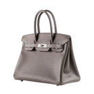 Hermes Birkin 30 Etain Epsom Leather Palladium Hardware - Left