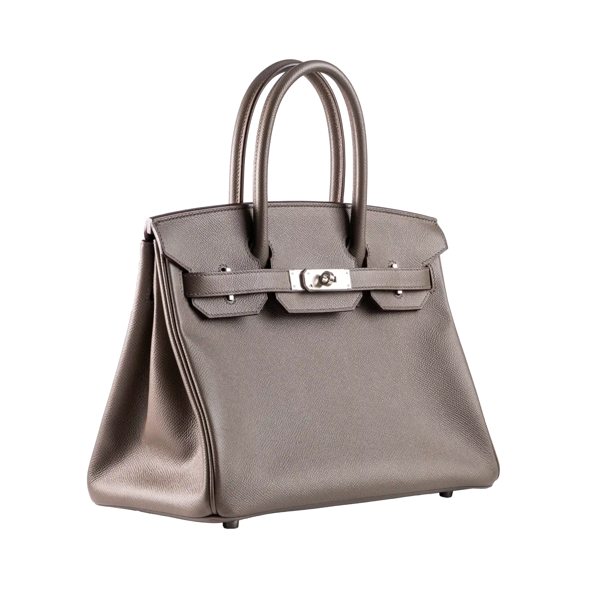Hermes Birkin 30 Etain Epsom Leather Palladium Hardware - Right