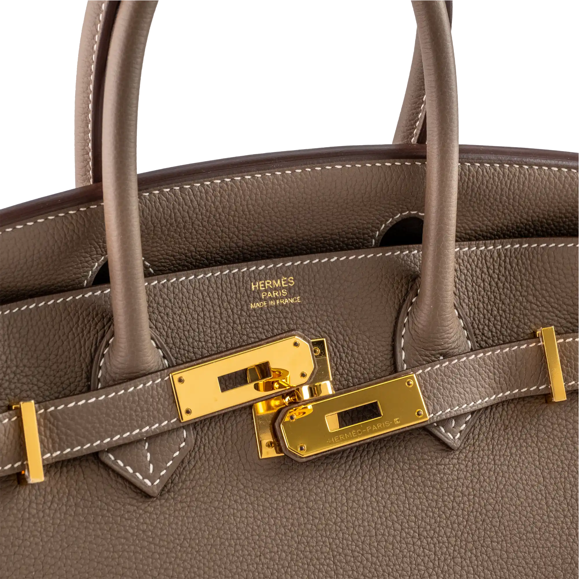 Hermès Birkin 30 Etoupe Togo Gold Hardware - Plaque
