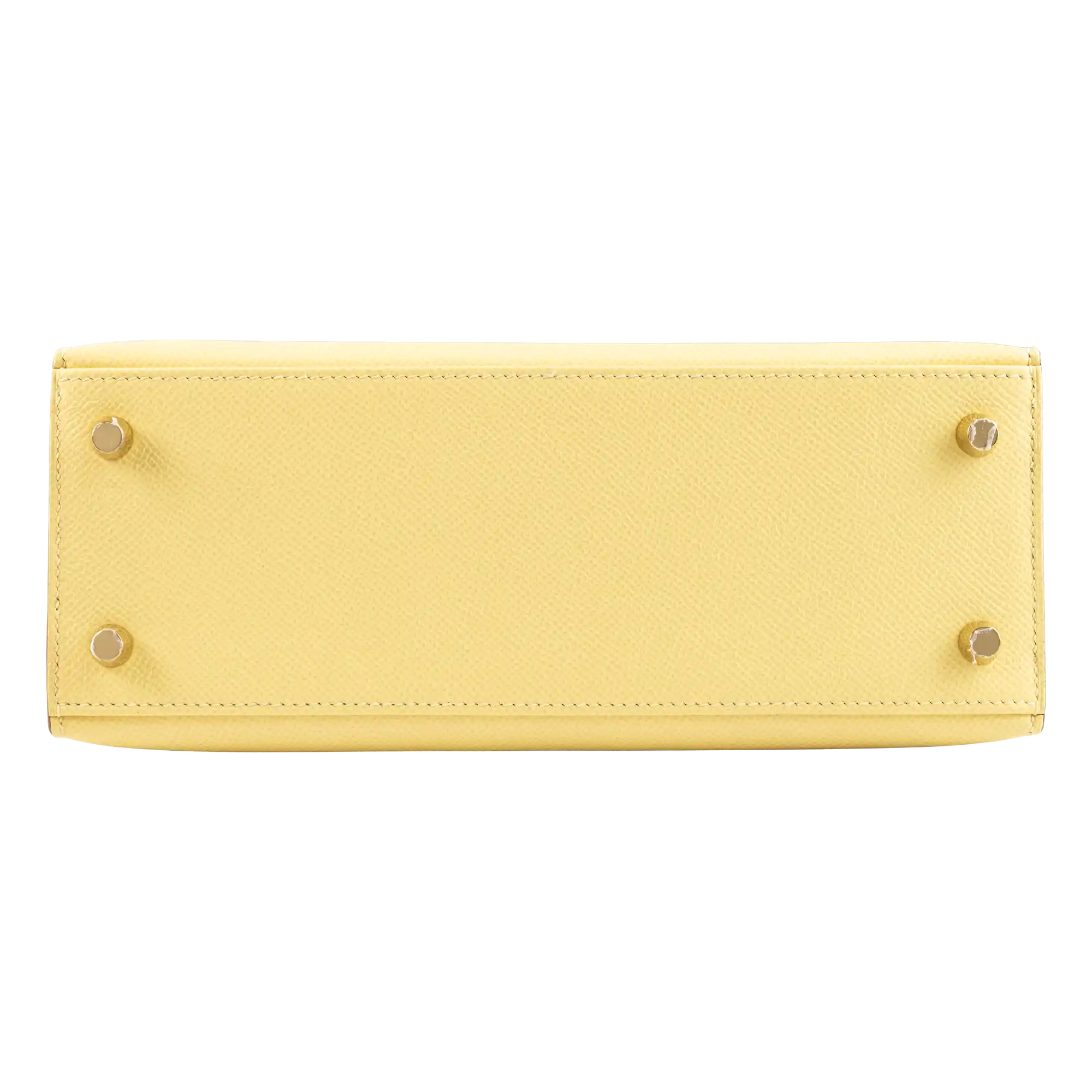 Hermes Kelly 25 Jaune Poussin Epsom Gold Hardware – 2021 Pre-owned - Bottom