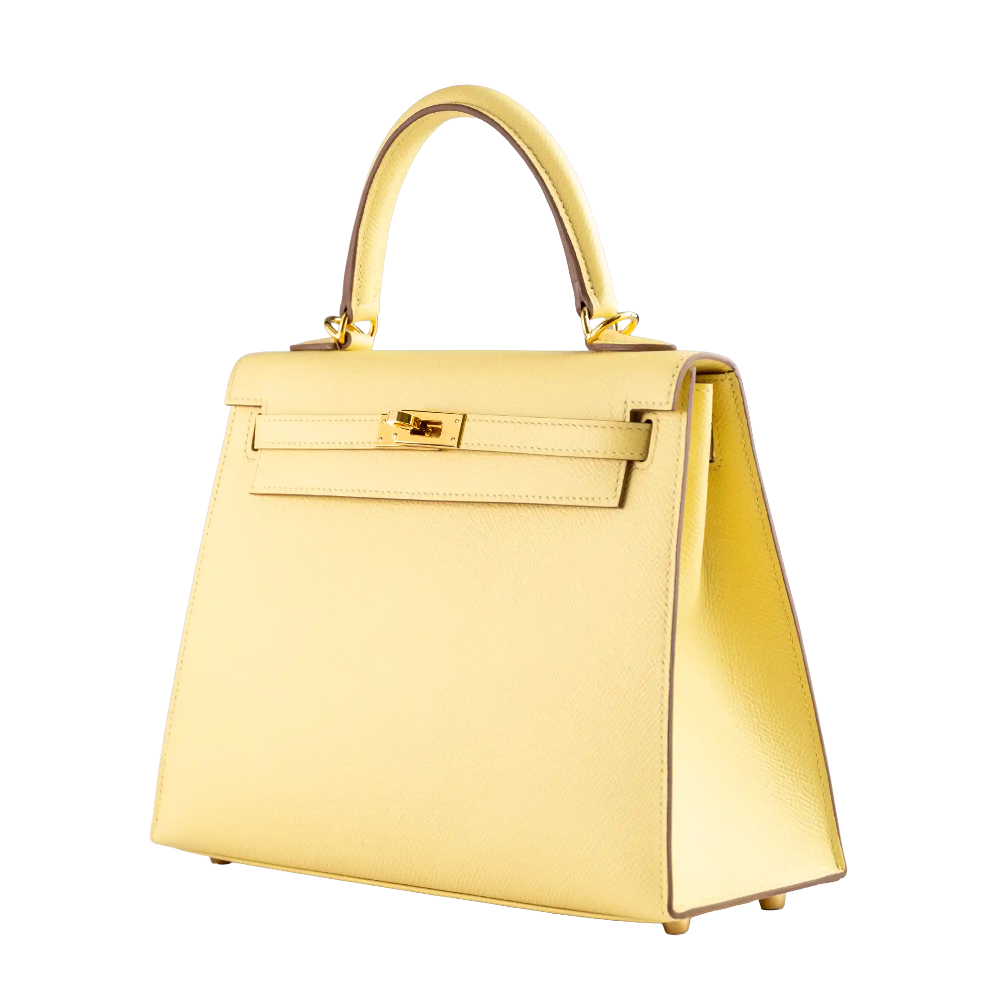 Hermes Kelly 25 Jaune Poussin Epsom Gold Hardware – 2021 Pre-owned - Left