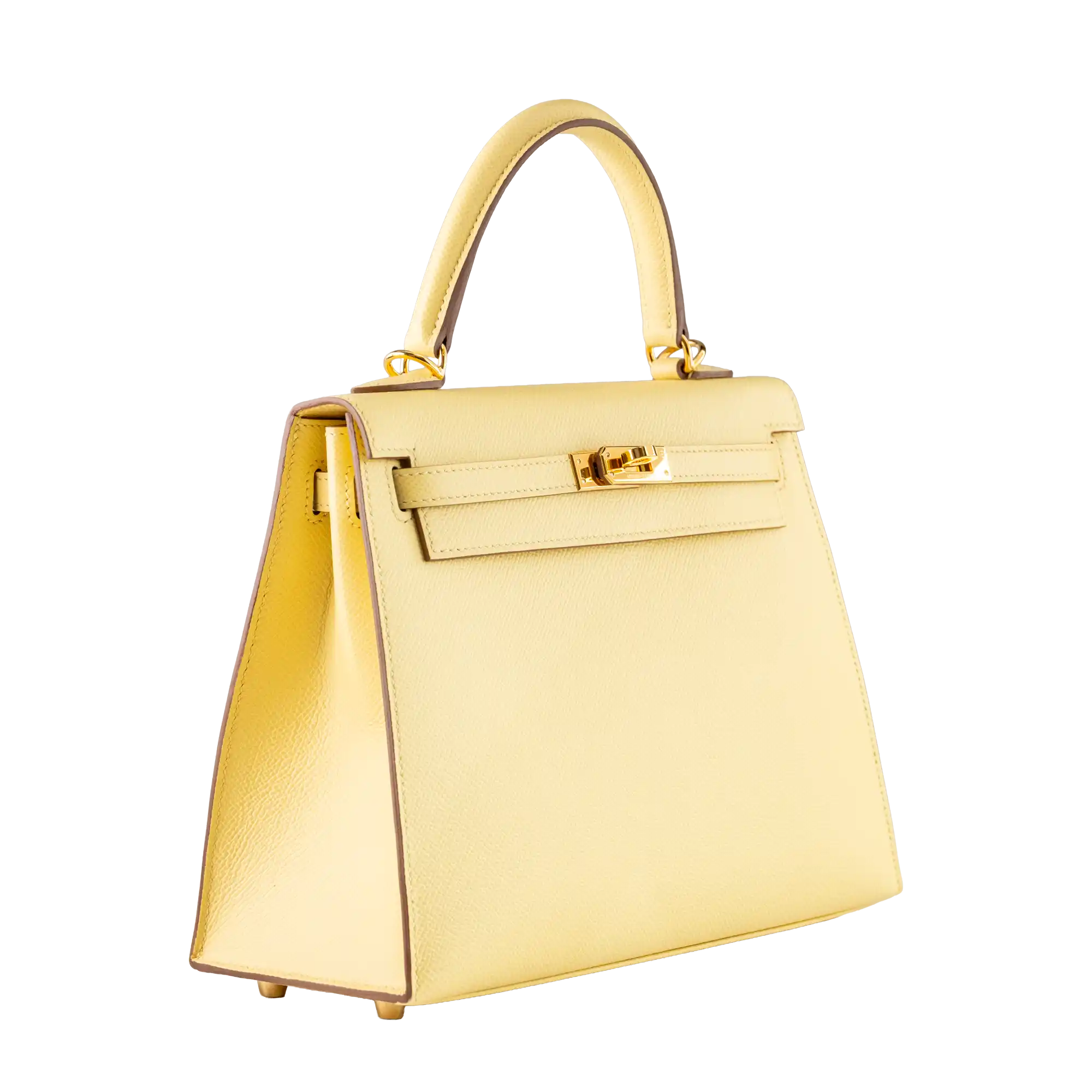 Hermes Kelly 25 Jaune Poussin Epsom Gold Hardware – 2021 Pre-owned - Right