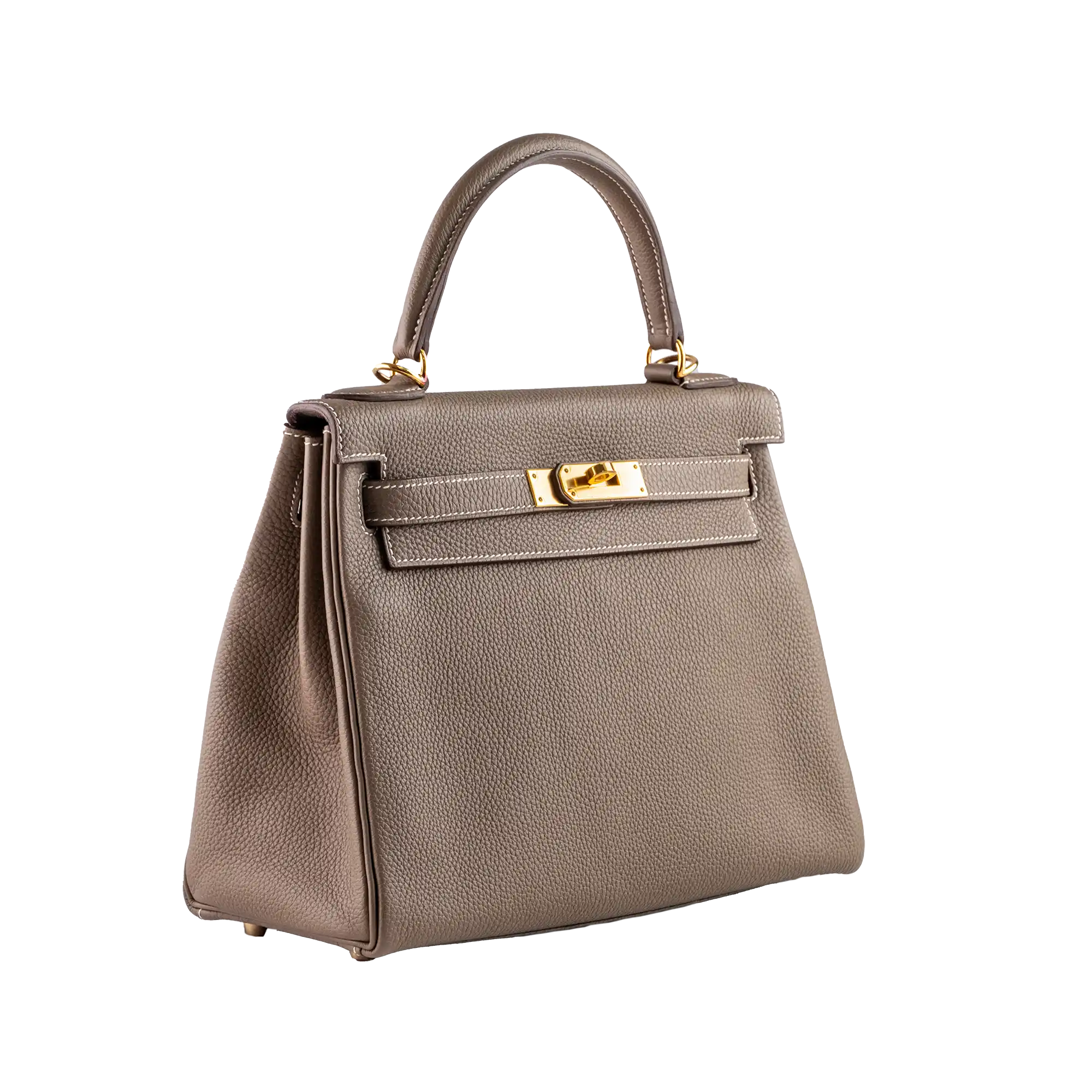 Hermes Kelly 28 Etoupe Togo Gold Hardware - Side 1