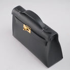 Hermès Kelly Pochette Black Swift Leather Gold Hardware - Top 1