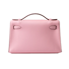 Hermes Kelly Pochette Rose Sakura Swift Palladium Hardware - Back