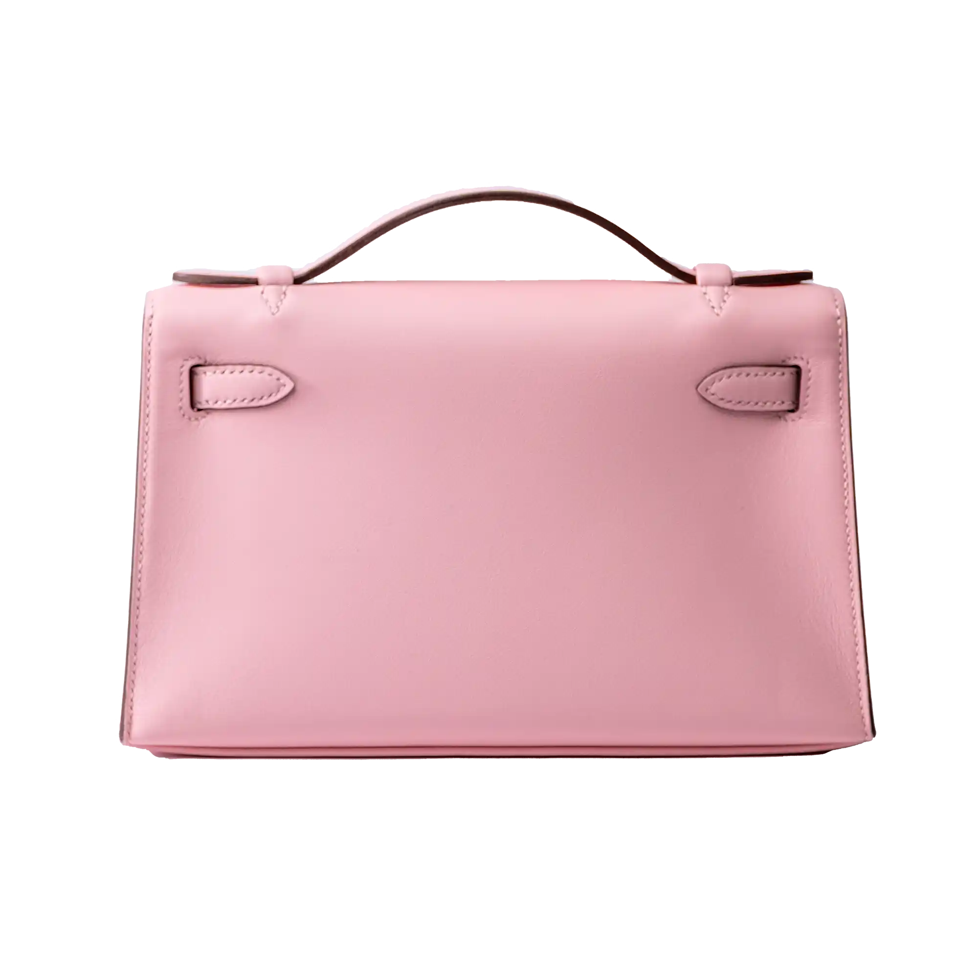 Hermes Kelly Pochette Rose Sakura Swift Palladium Hardware - Back