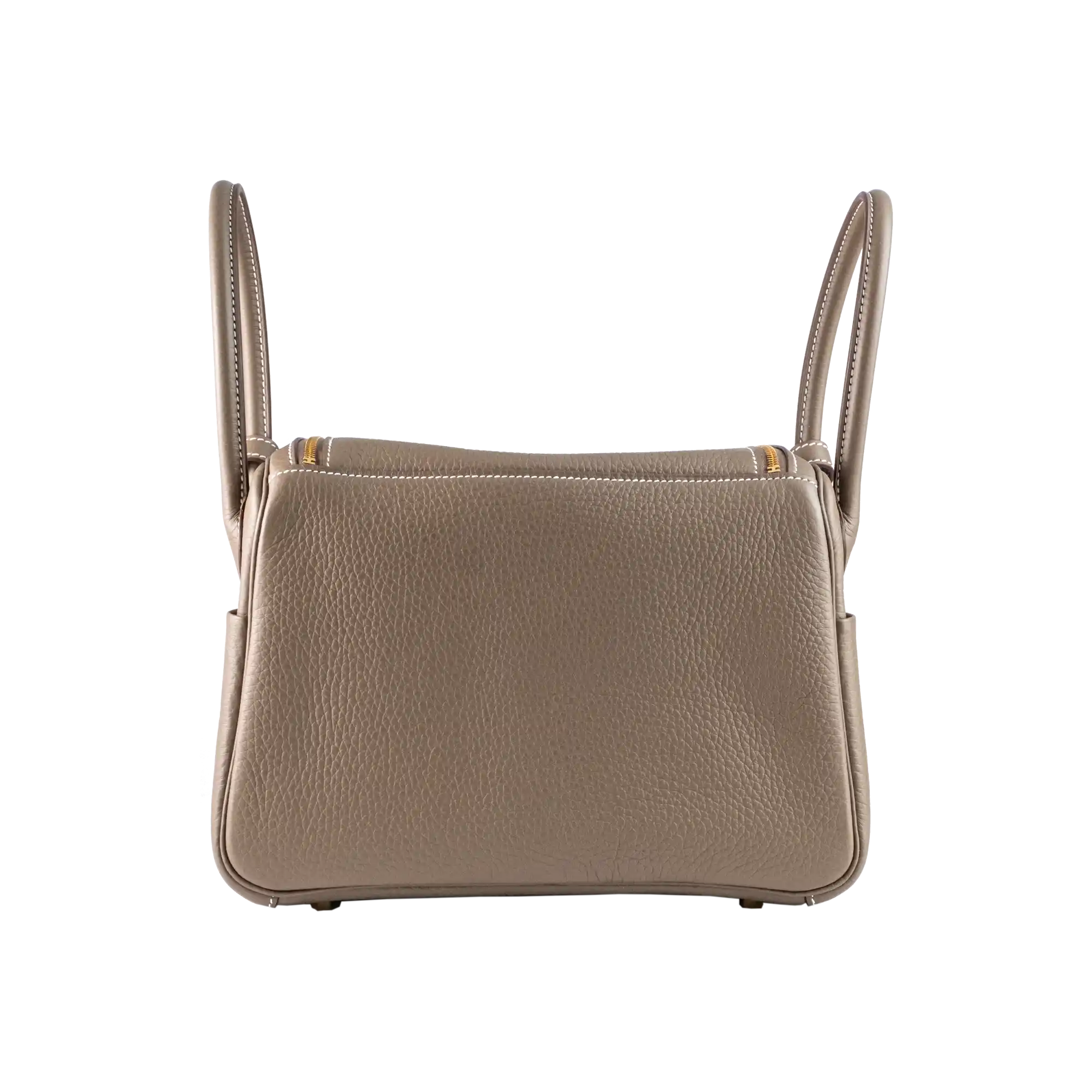 Hermes Lindy 26 Etoupe Clemence Leather Gold Hardware - Back