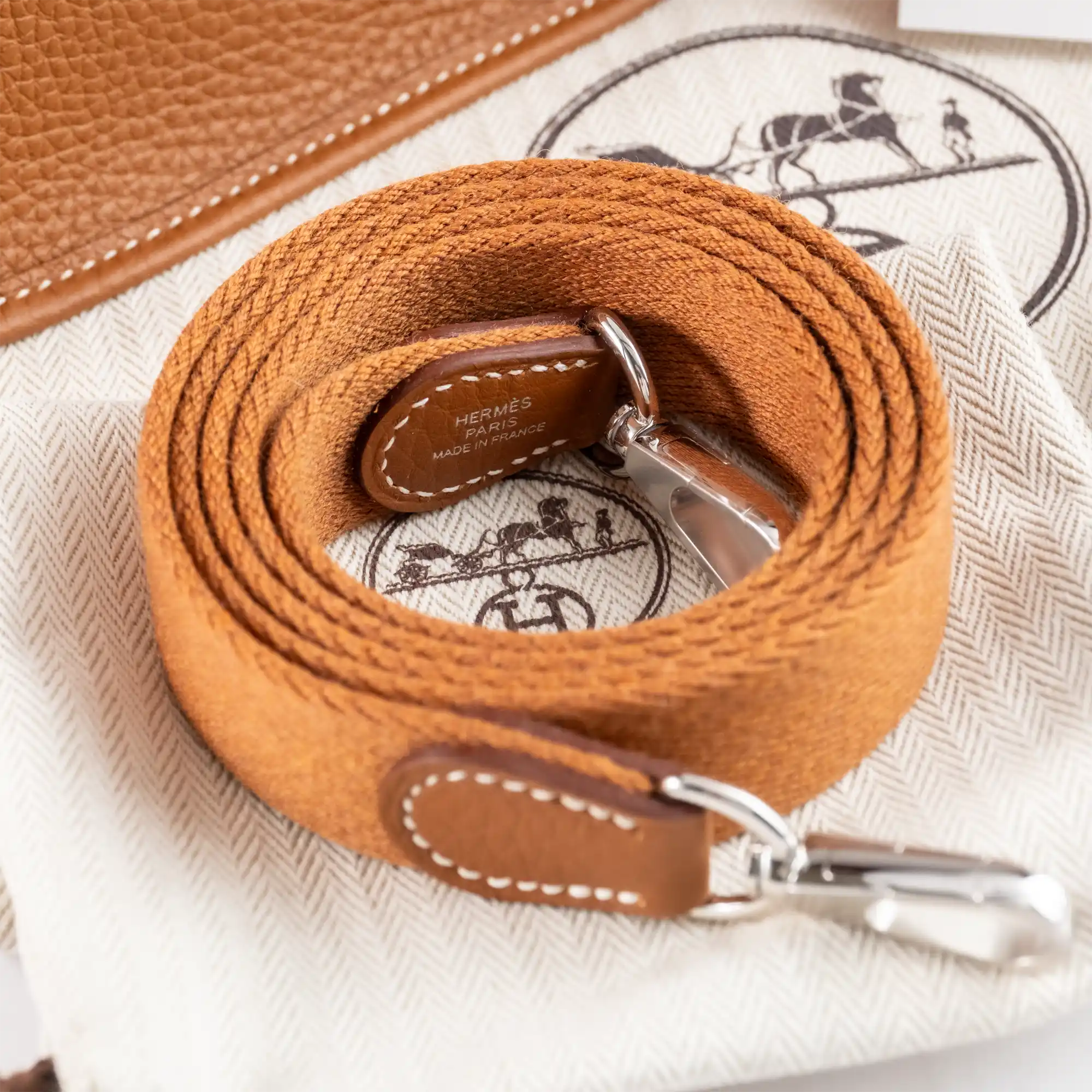 Hermes Mini Evelyne TPM Gold Clemence Gold Hardware - Strap
