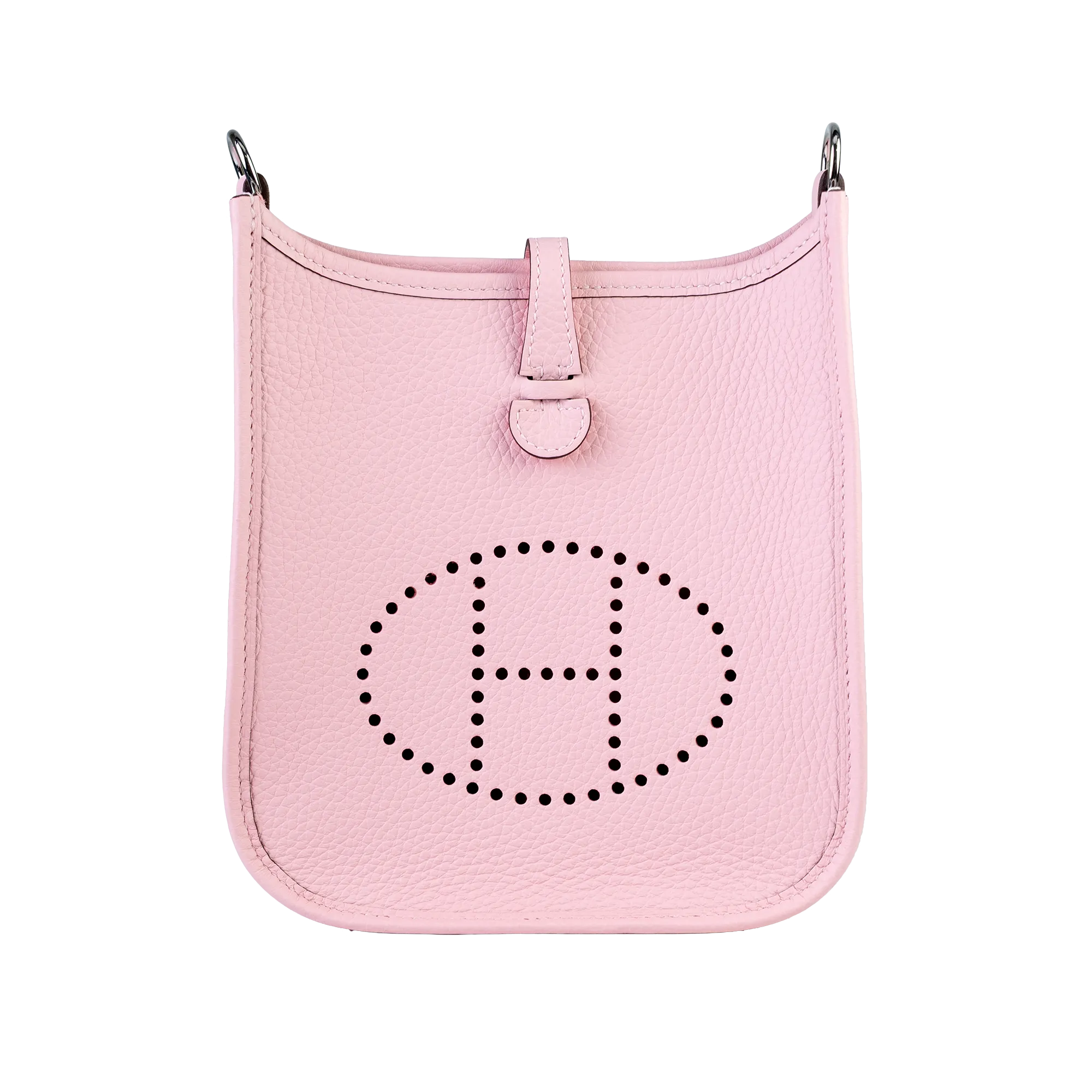 Hermes Mini Evelyne TPM Sakura Pink Clemence Palladium Hardware