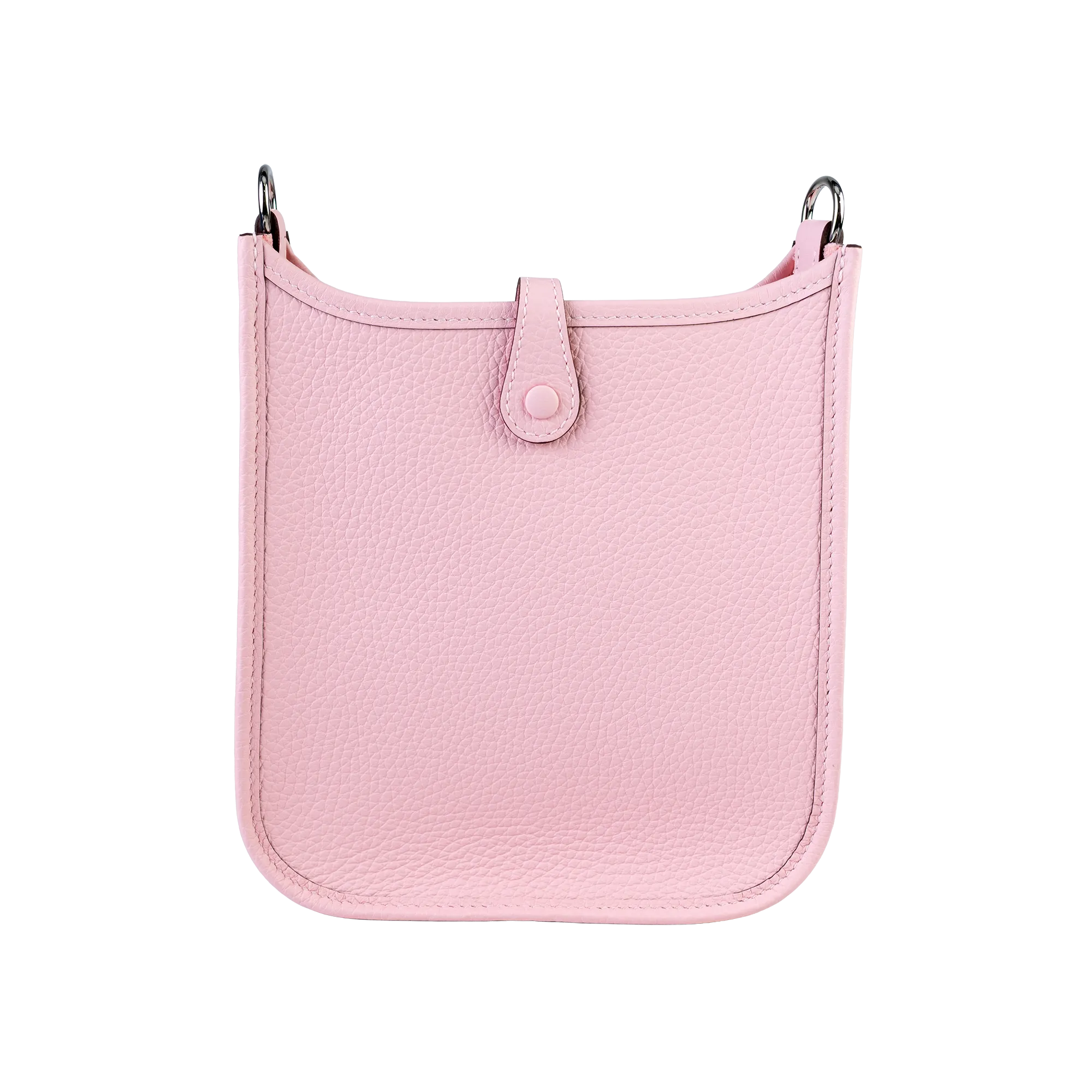 Hermes Mini Evelyne TPM Sakura Pink Clemence Palladium Hardware - Back