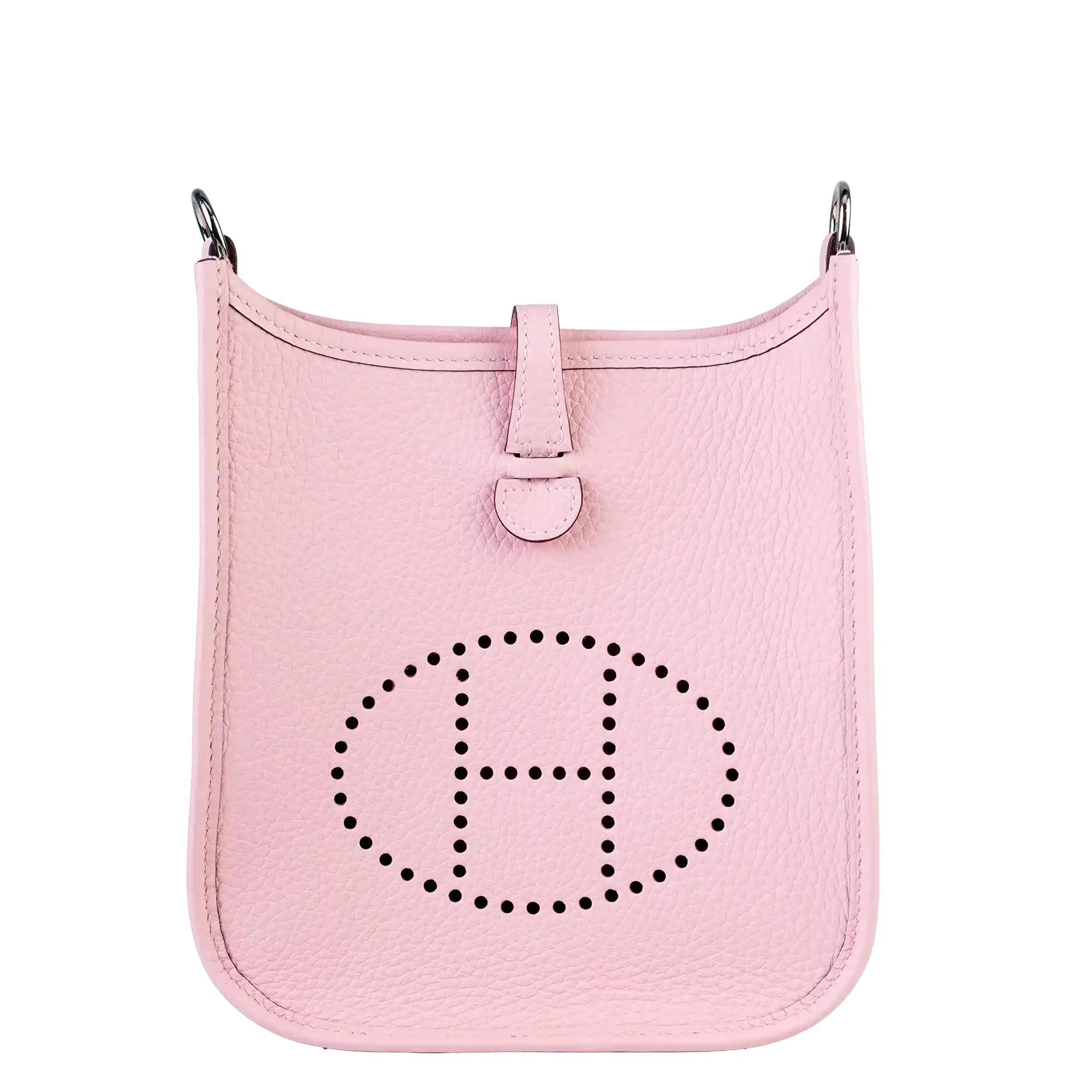 Hermes Mini Evelyne TPM Sakura Pink Clemence Palladium Hardware