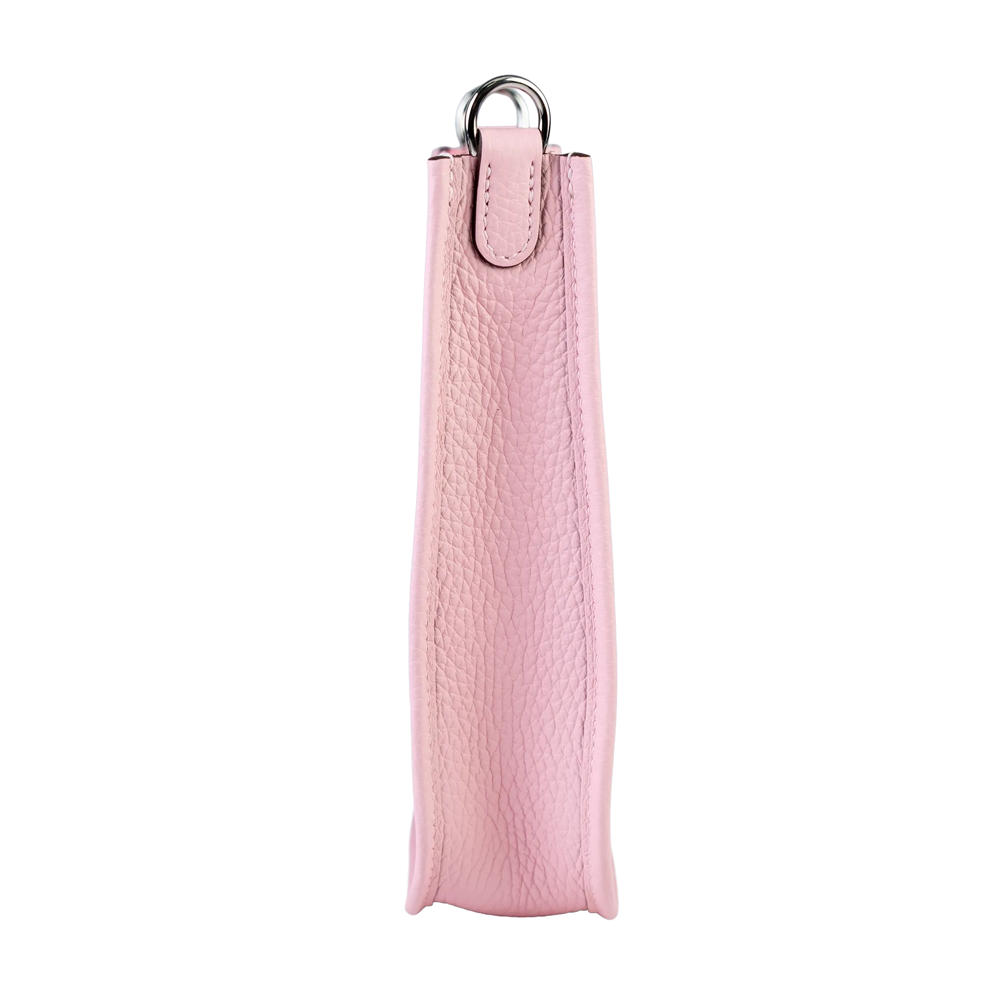 Hermes Mini Evelyne TPM Sakura Pink Clemence Palladium Hardware - Side 2