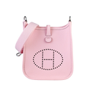 Hermes Mini Evelyne TPM Sakura Pink Clemence Palladium Hardware - Strap