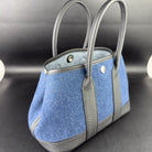 Hermes Mini Garden Party 23 Denim Black Strap Palladium Hardware - Side 2