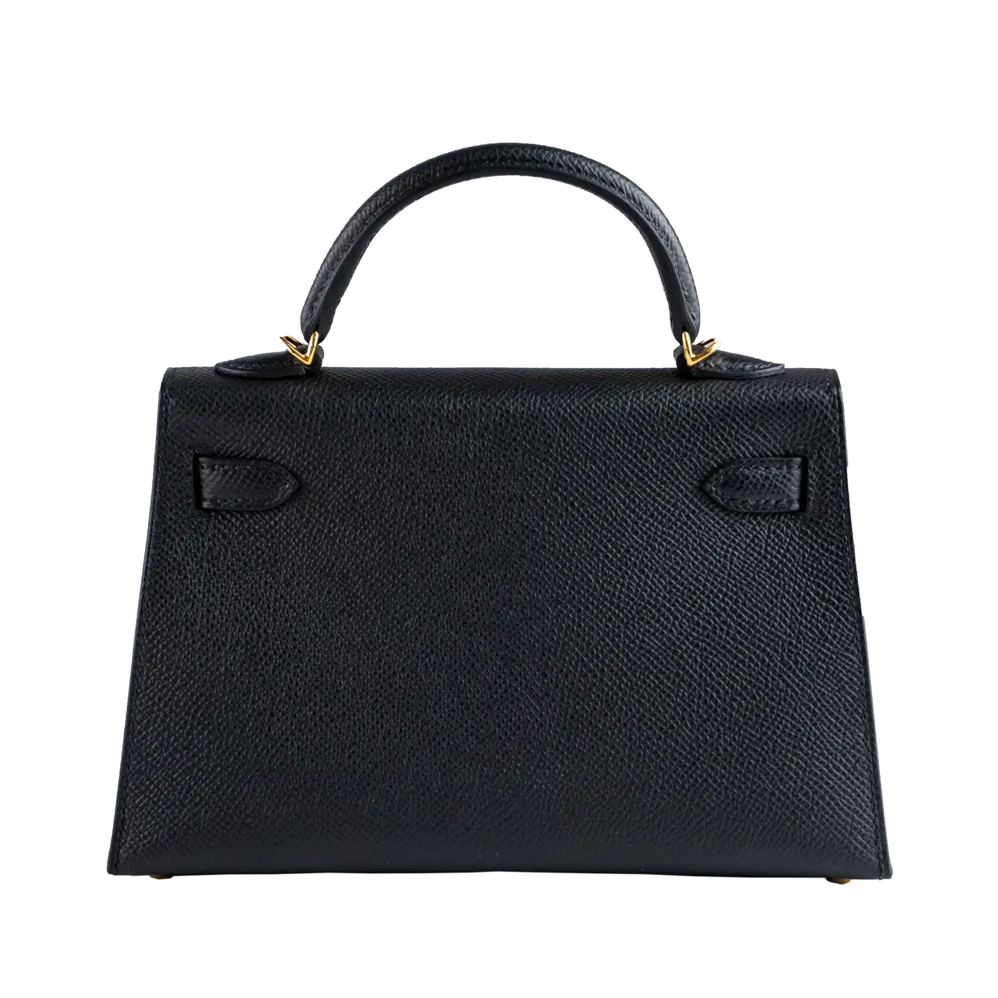 Hermès Mini Kelly II 20 Black Epsom Gold Hardware - Back