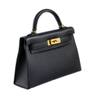 Hermes Mini Kelly II 20 Black Epsom Gold Hardware - Side 2
