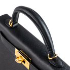 Hermes Mini Kelly II 20 Black Epsom Gold Hardware - Top 1