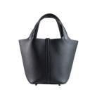 Hermes Picotin 18 Black Clamence Gold Hardware - Back