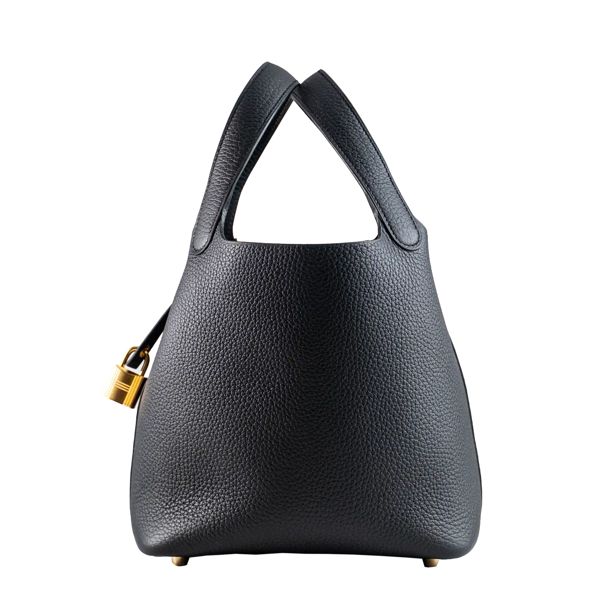 Hermes Picotin 18 Black Clamence Gold Hardware - Side
