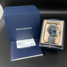 Panerai Radiomir Blue Dial Blue Gray Strap PAM01383 - Full set