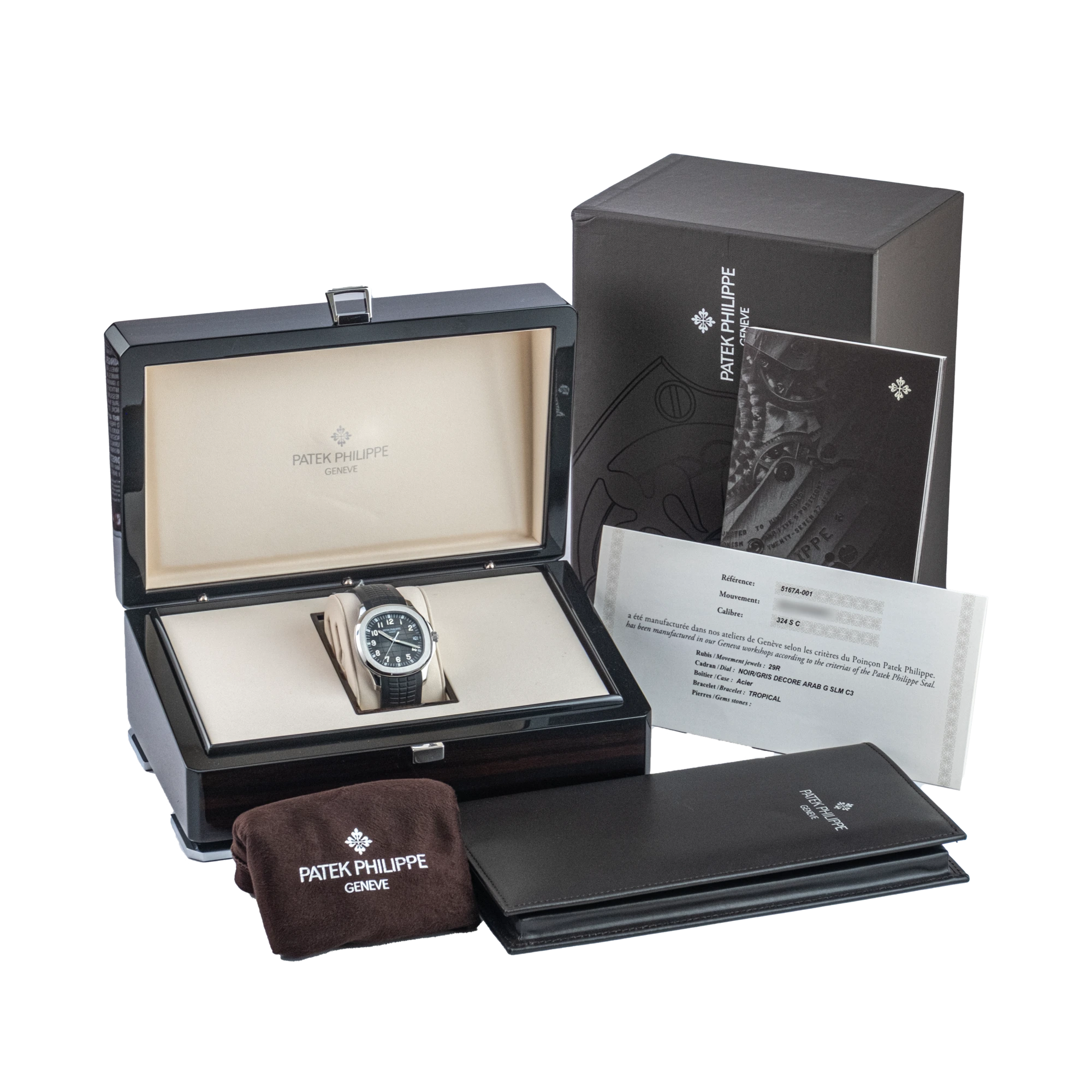 Patek Philippe Aquanaut Black Dial 5167A- Full set
