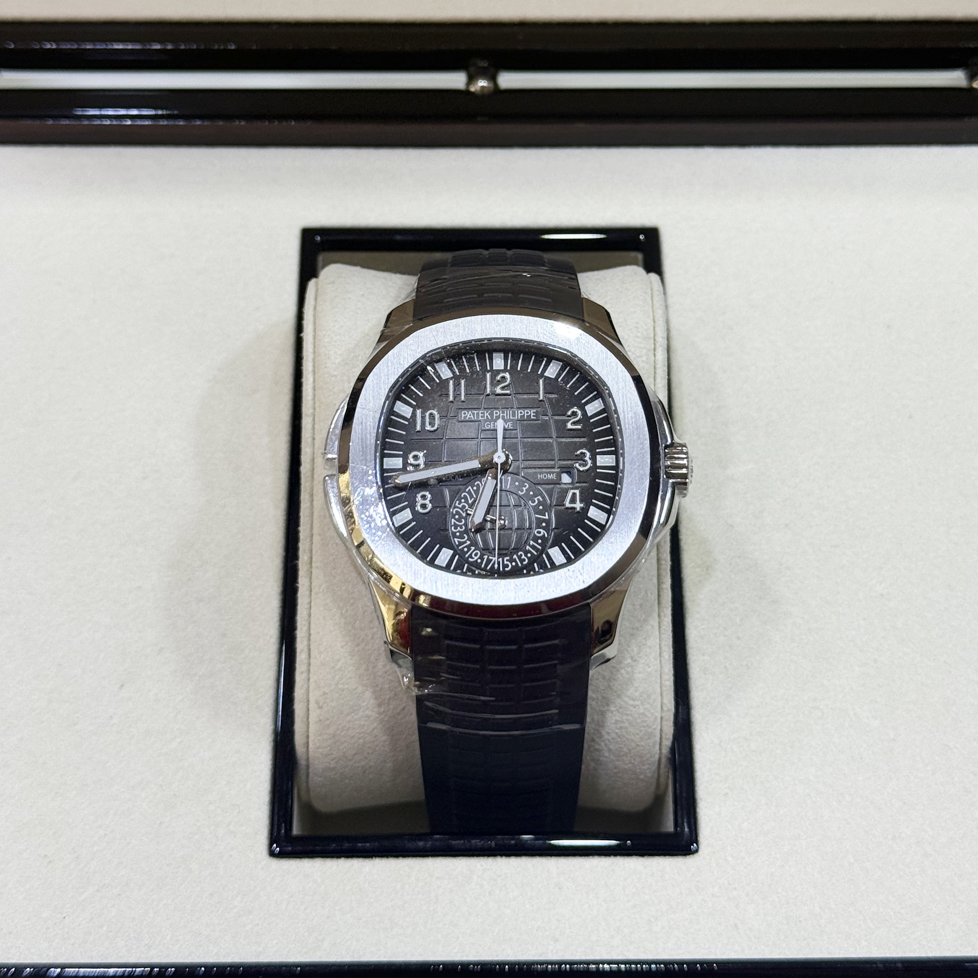 Patek Philippe Aquanaut Black Dial Travel Time 5164A/001 - Pre-owned - In box