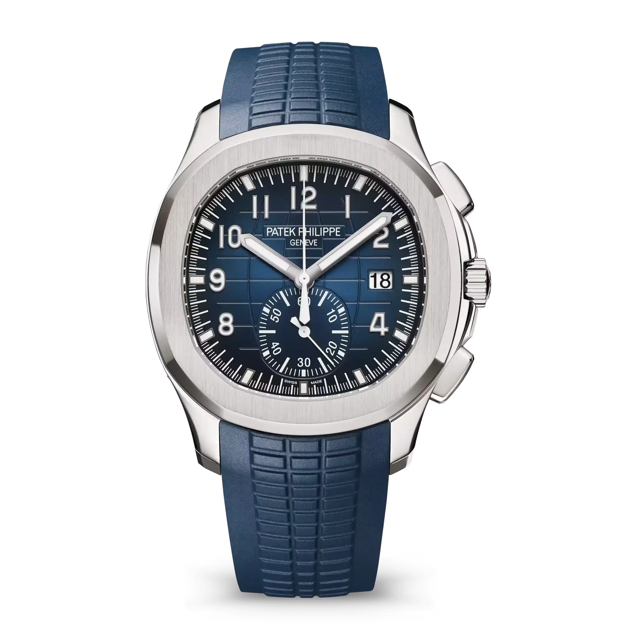 Patek Philippe Aquanaut Chronograph White Gold 42.2mm Blue Dial 5968G-001