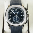 Patek Philippe Aquanaut Chronograph White Gold 42.2mm Blue Dial 5968g-001 - Front
